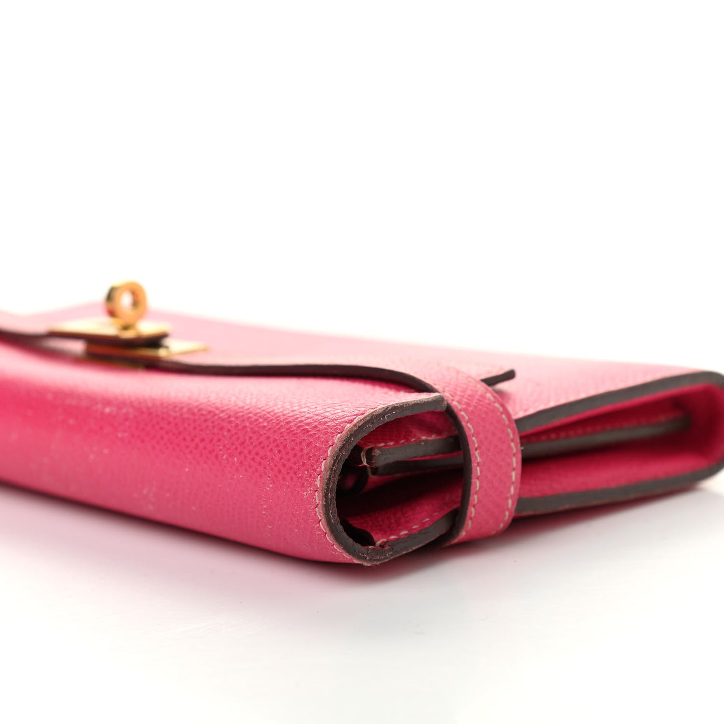 Epsom Kelly Longue Wallet Rose Tyrien