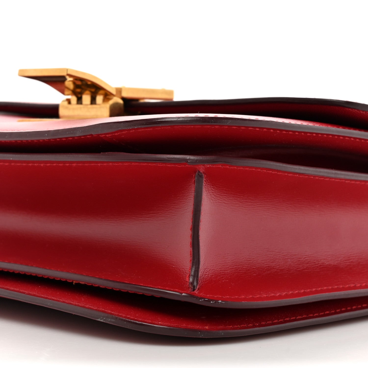 Celine Box Calfskin Medium Classic Box Flap Bag Red 10 of 14