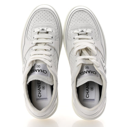Chanel Calfskin CC Womens Sneakers 36 White 2 of 10