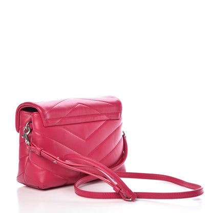 Saint Laurent Calfskin Y Quilted Monogram Toy Loulou Crossbody Bag Freesia 3 of 9