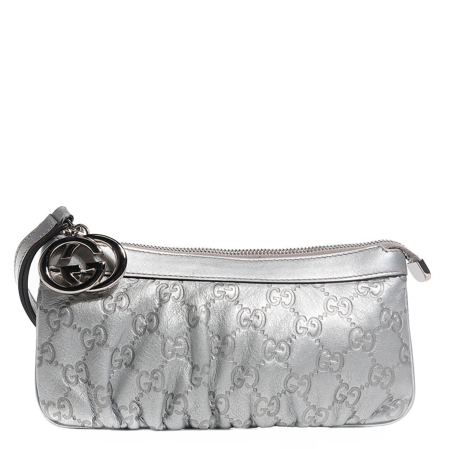 Guccissima New Britt Wristlet Silver