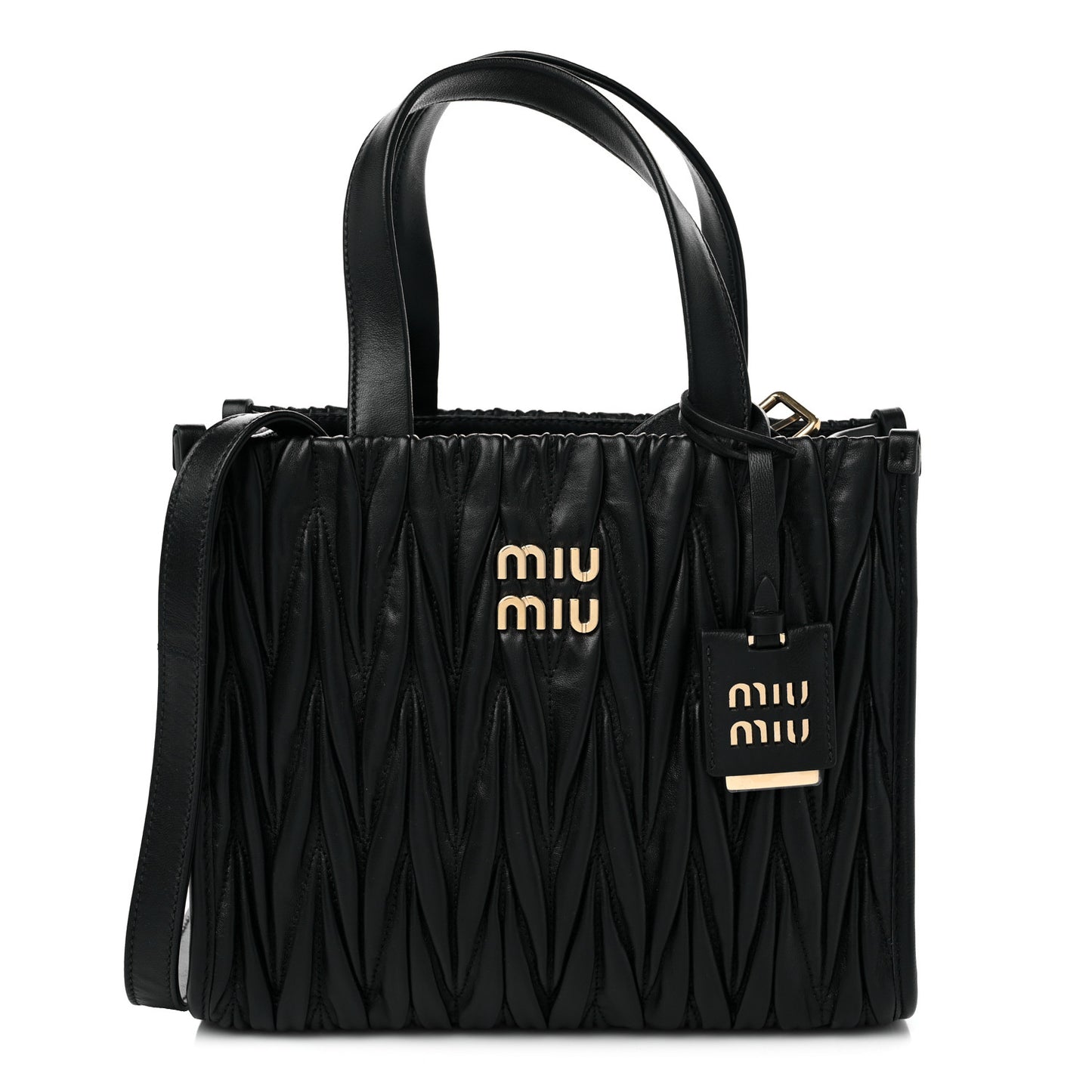 Nappa Matelasse Tote Bag Black