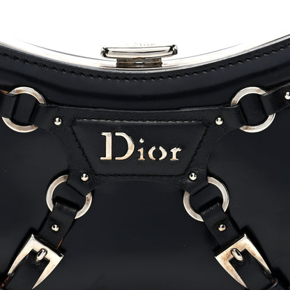 Christian Dior Glazed Calfskin Bondage Clutch Black 8 of 10