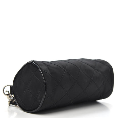 Prada Tessuto Nylon Impunturato Quilted Chain Pochette Black 4 of 9