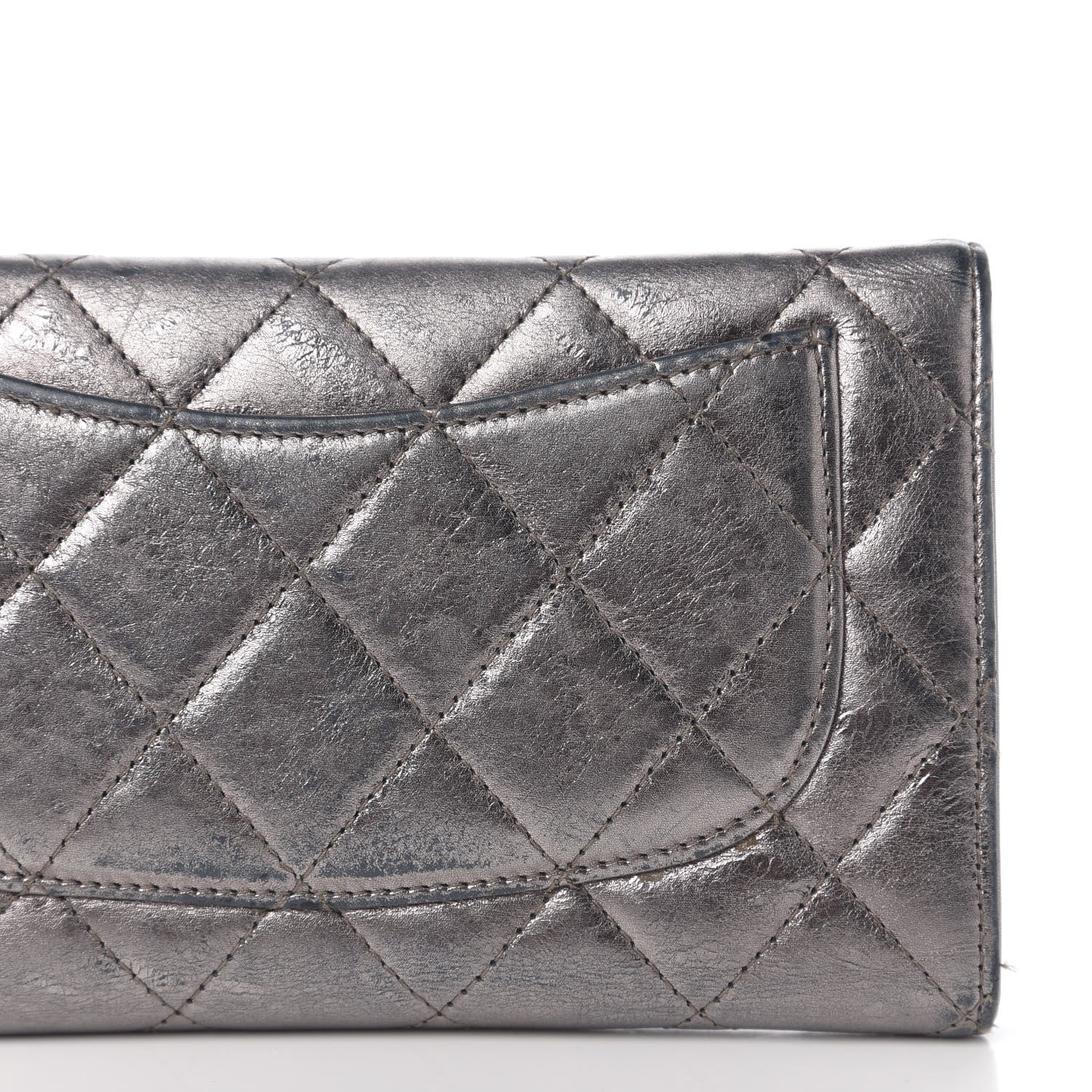 Chanel Metallic Aged Calfskin Quilted Reissue Long Flap Wallet 9 of 9