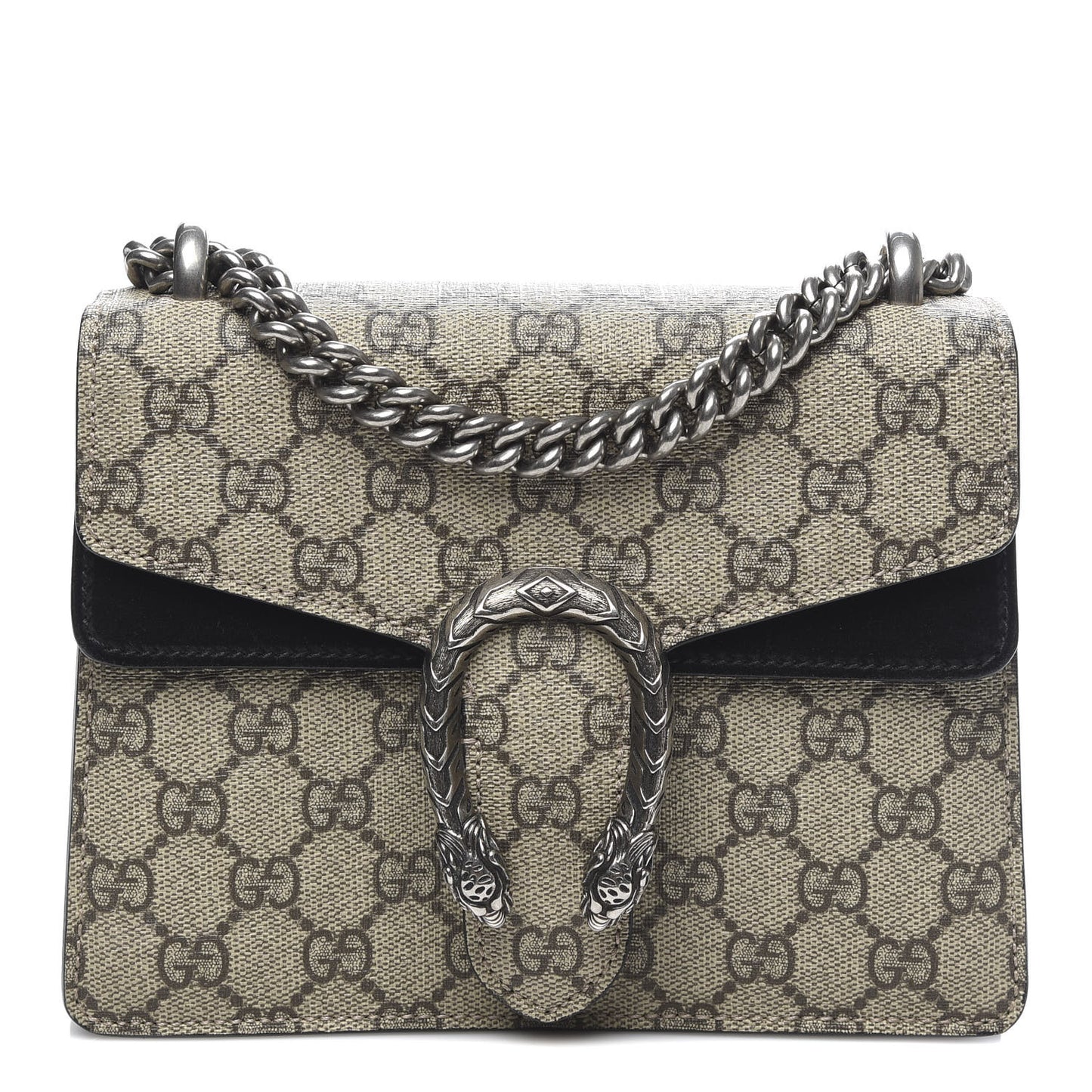 GG Supreme Monogram Mini Dionysus Shoulder Bag Black