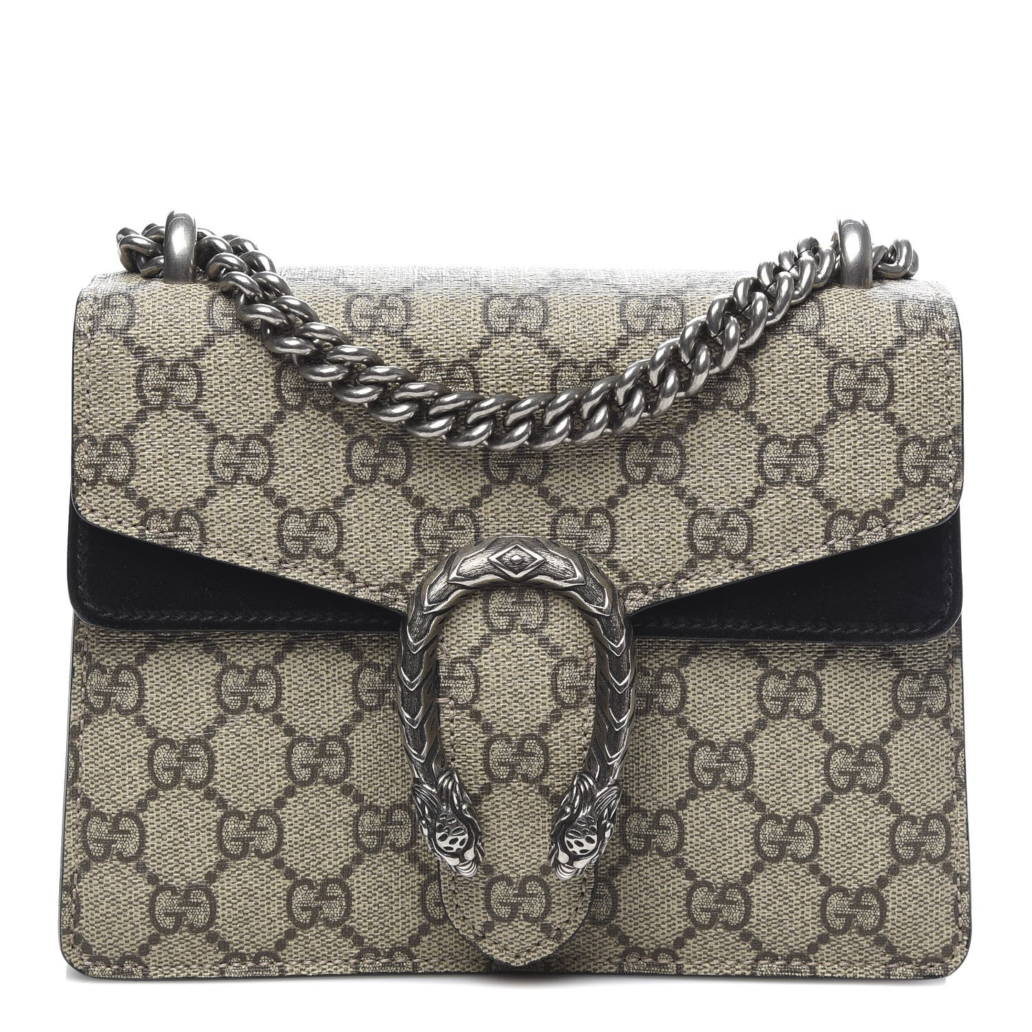 Gucci GG Supreme Monogram Mini Dionysus Shoulder Bag Black 1 of 11