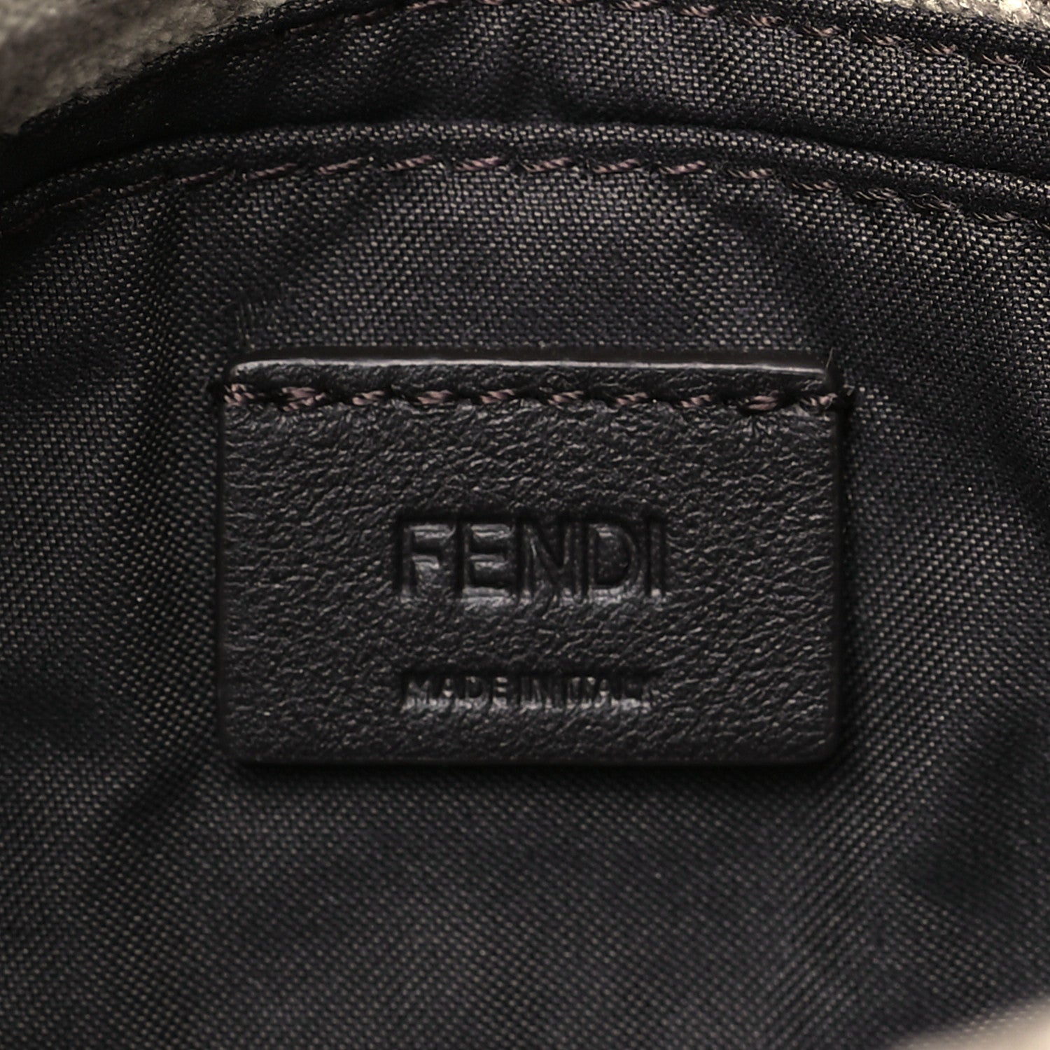 Fendi Chenille Vitello Micro FF Phone Baguette Tortora 6 of 11