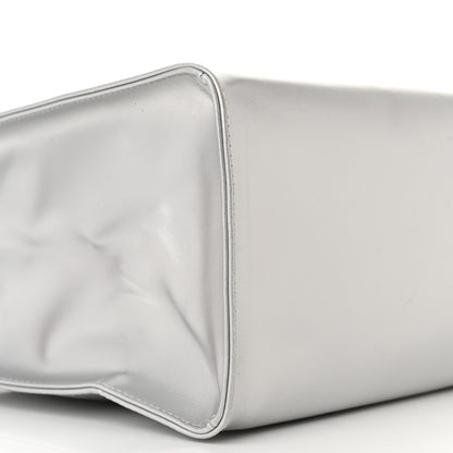 Telfar Metallic Vegan Leather Medium Shopping Bag Silver 9 of 12