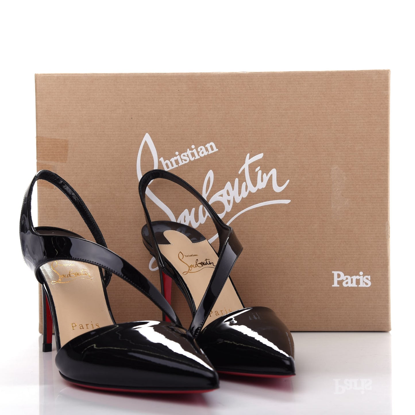 Patent Brandina 85 Slingback Pumps 37.5 Black