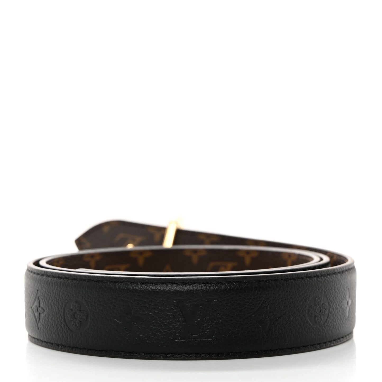 Calfskin Monogram 30mm Flowergram Reversible Belt 90 36 Black