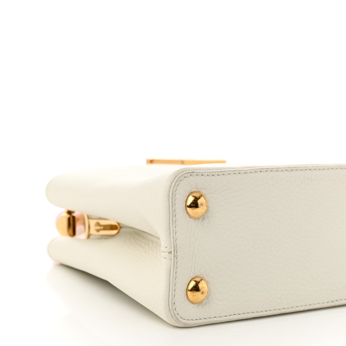 Taurillon Lambskin Calfskin Capucines BB Snow White