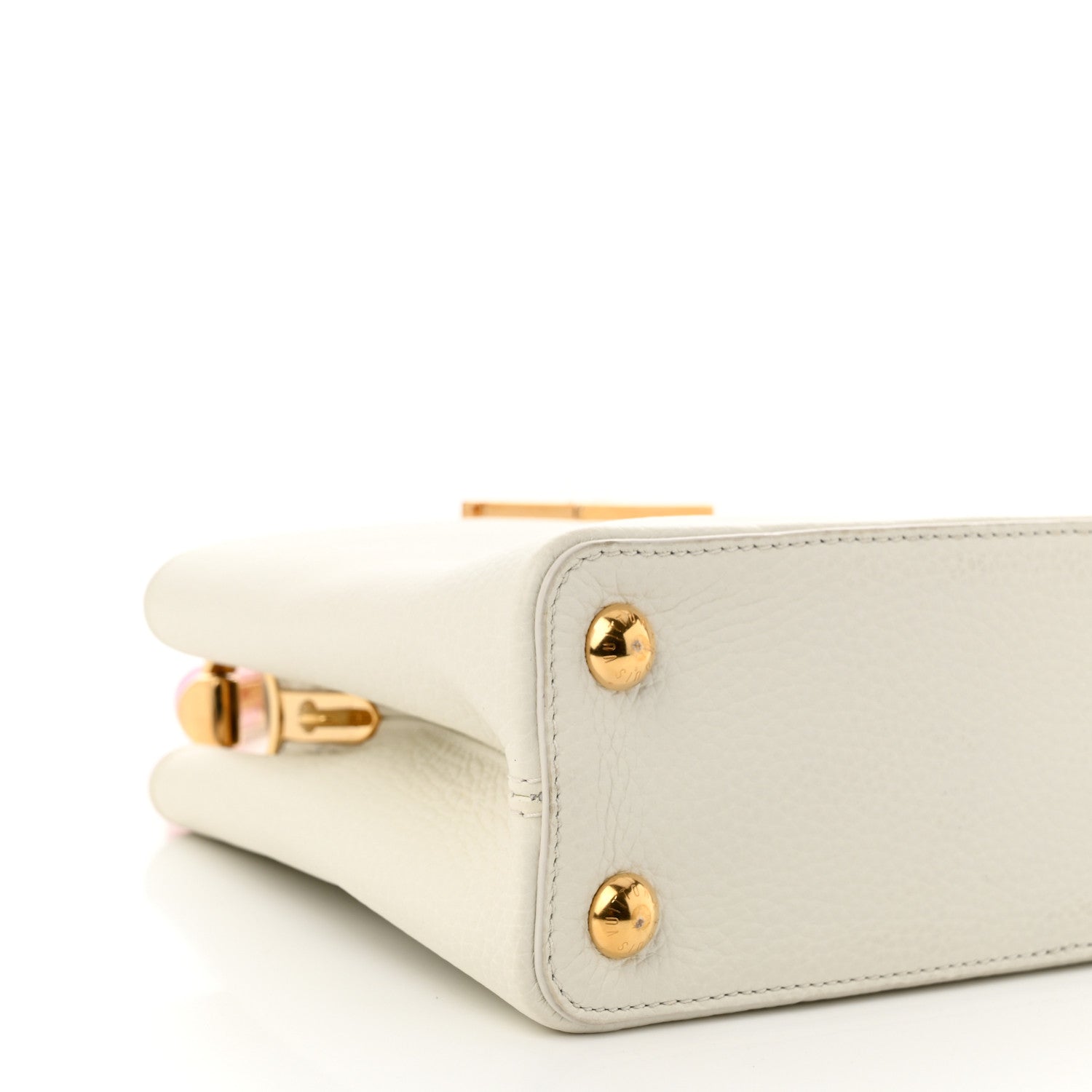 Louis Vuitton Taurillon Lambskin Calfskin Capucines BB Snow White 8 of 10