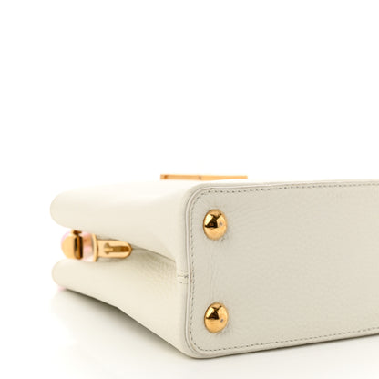 Louis Vuitton Taurillon Lambskin Calfskin Capucines BB Snow White 8 of 10