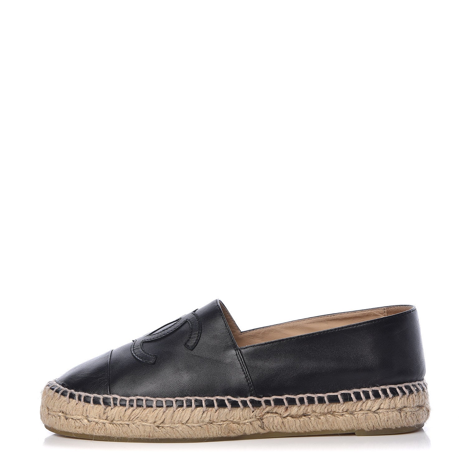 Chanel Lambskin CC Espadrilles 39 Black 1 of 16