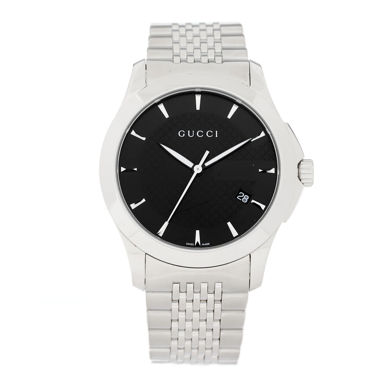 Gucci Stainless Steel 38mm G-Timeless Quartz Watch Black 1 of 5