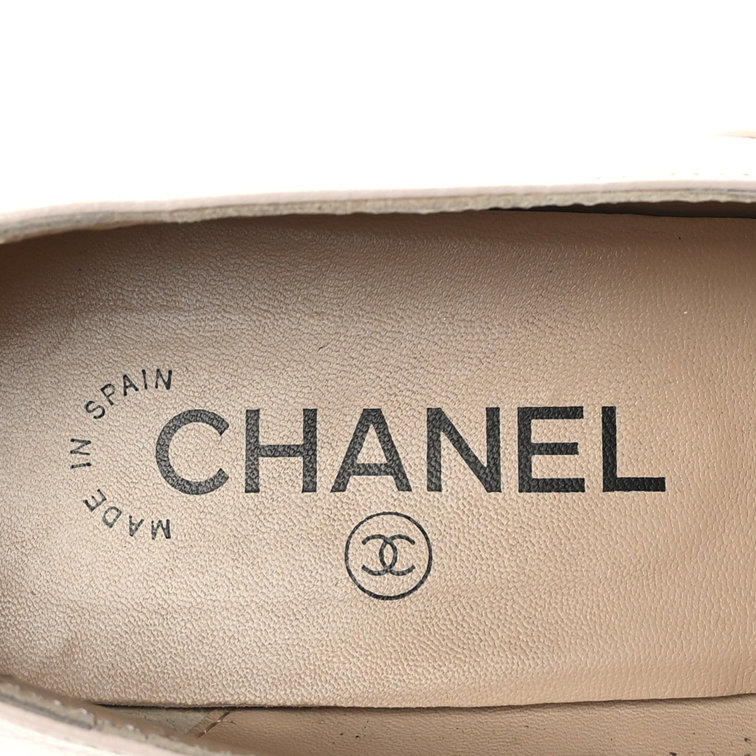 Chanel Lambskin Suede CC Espadrille Wedges 40 Beige Black 7 of 9