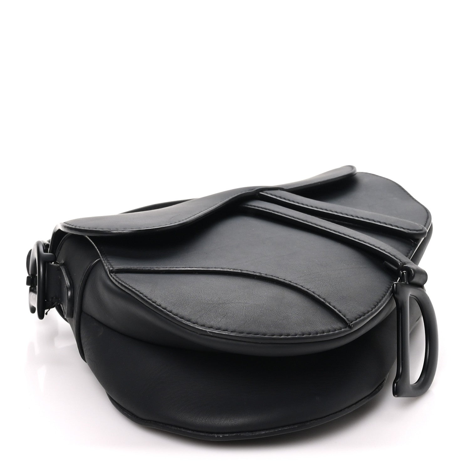 Christian Dior Ultra Matte Calfskin Saddle Bag Black 3 of 9