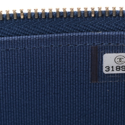 Chanel Lambskin Quilted Small Top Handle Vanity Case With Chain Dark Blue 8 of 11