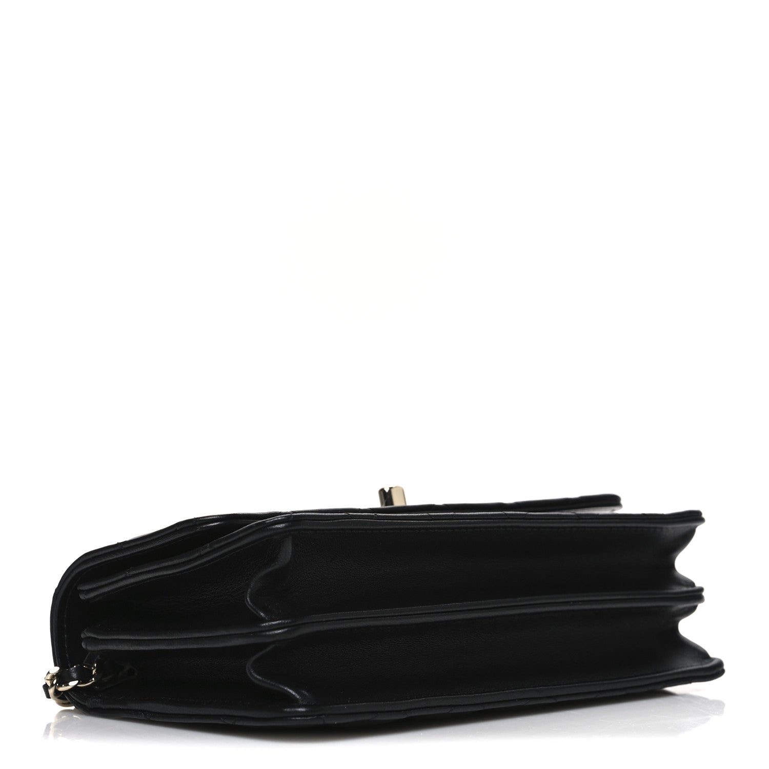 Chanel Lambskin Quilted Trendy CC Dual Handle Clutch With Chain Black 4 of 12