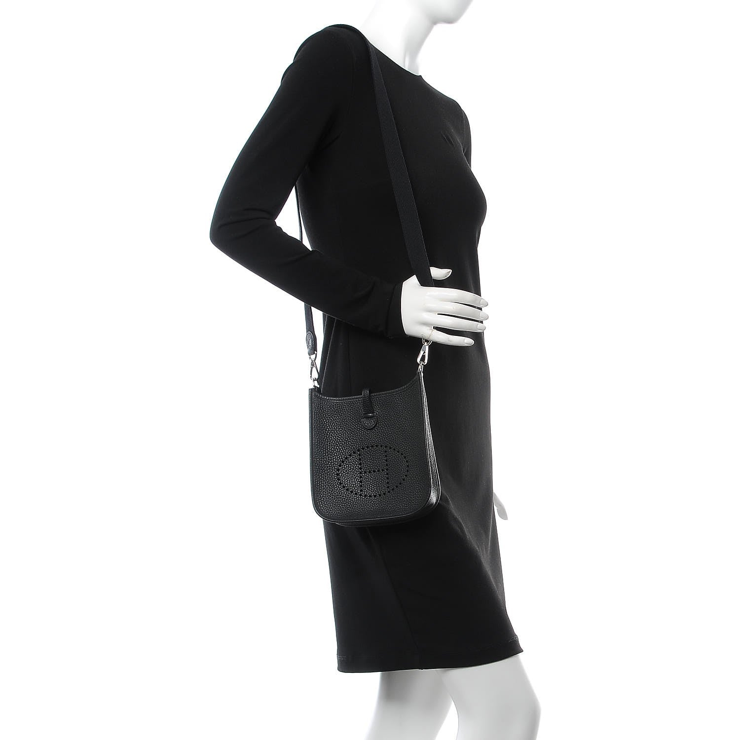Hermes Taurillon Clemence Evelyne TPM Black 2 of 9