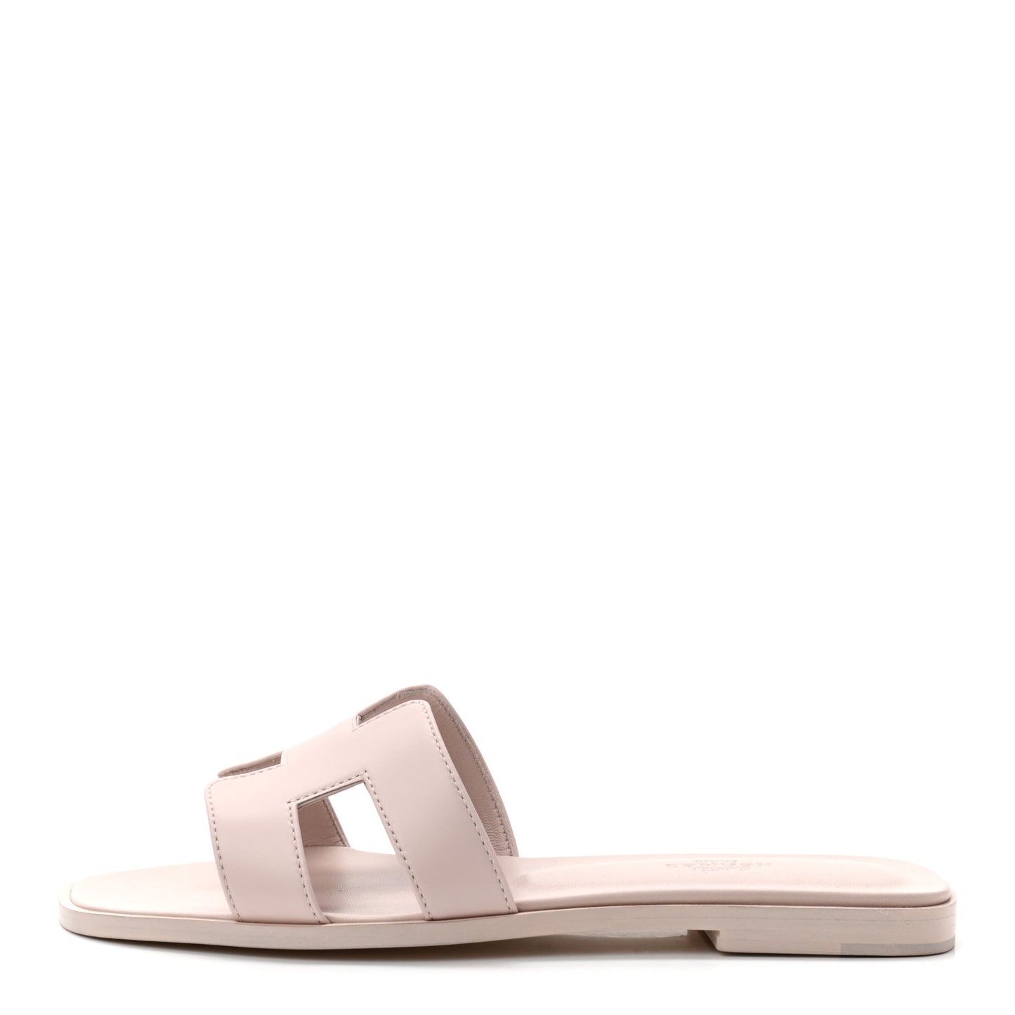 Box Calfskin Oran Sandals 37.5 Rose Pale