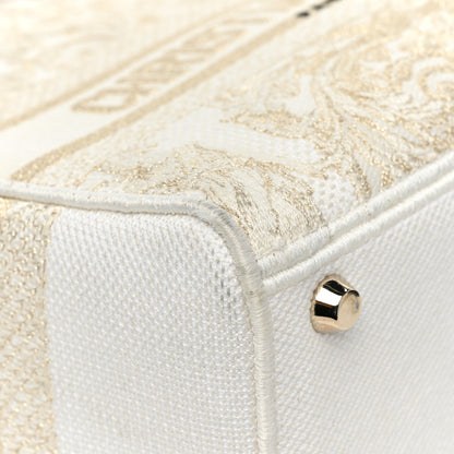 Christian Dior Canvas Around The World Stella Embroidered Medium Lady D-Lite White Gold 11 of 14