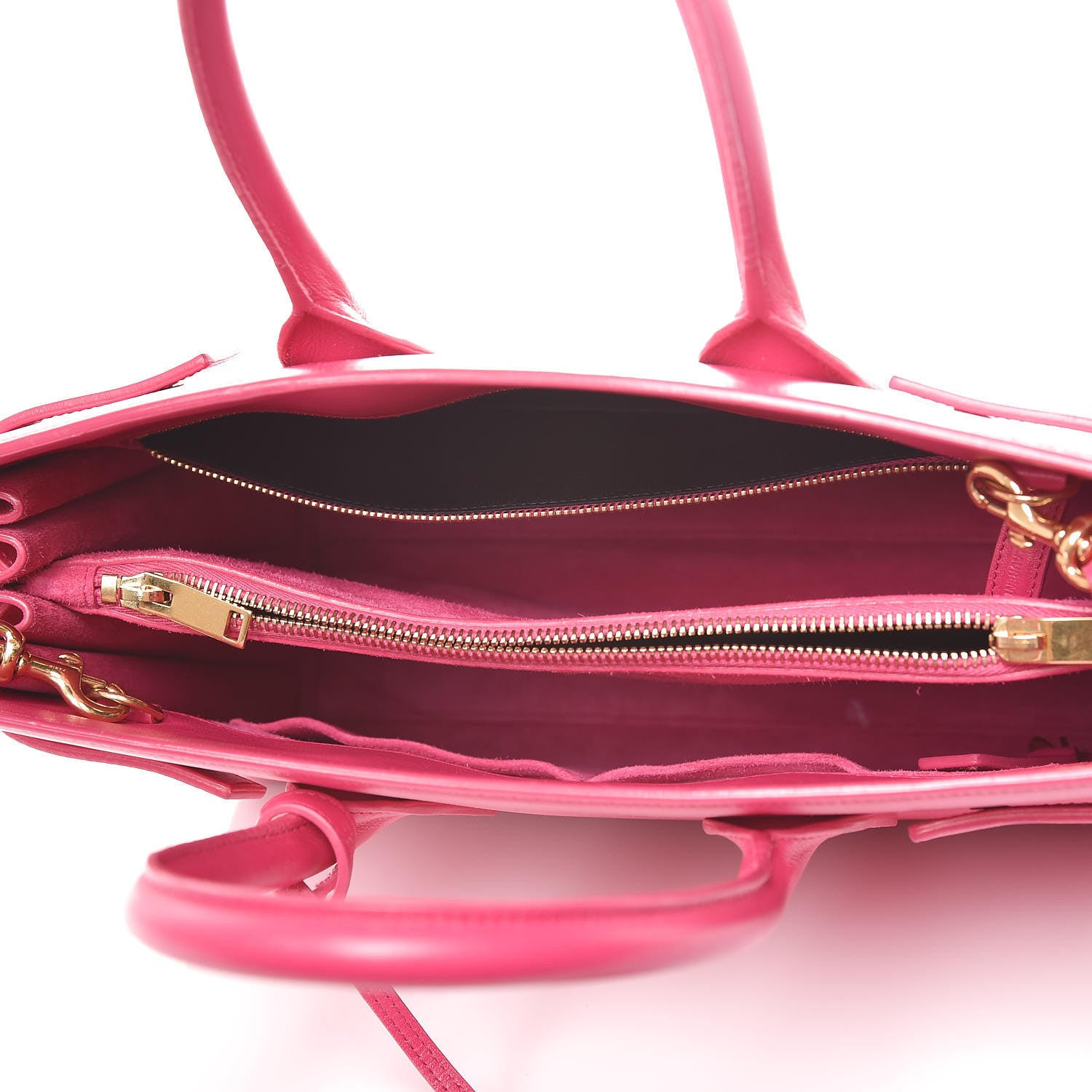 Saint Laurent Calfskin Small Sac De Jour Lipstick Fuchsia 4 of 19