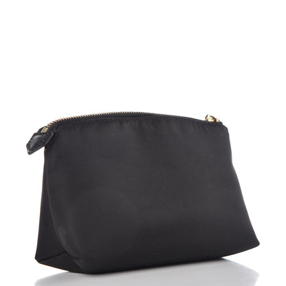 Fendi Nylon Vitello Elite Crystal Eye Monster Large Cosmetic Pouch Black Cedro 3 of 9