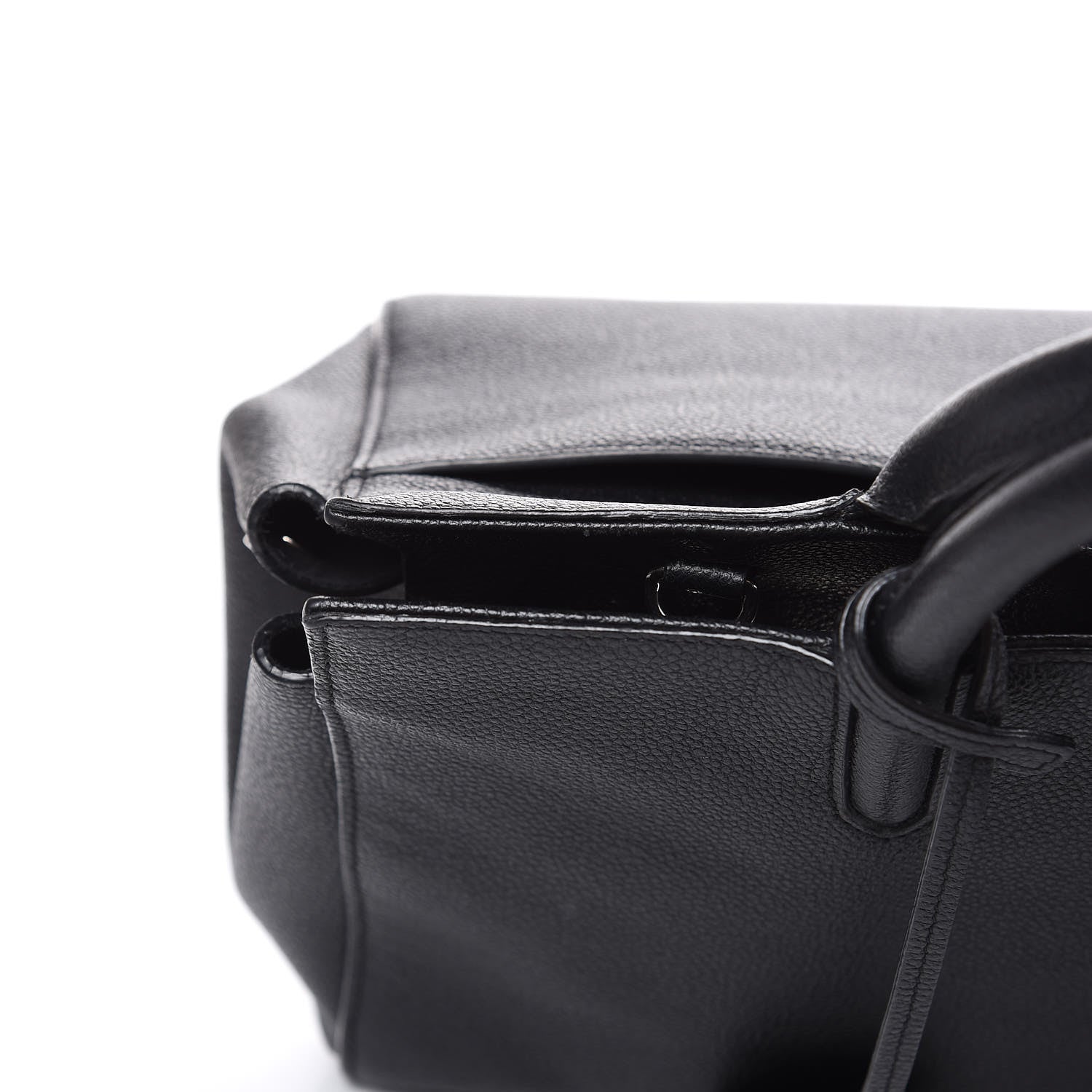 Saint Laurent Grained Calfskin Small Cabas Rive Gauche Black 18 of 21