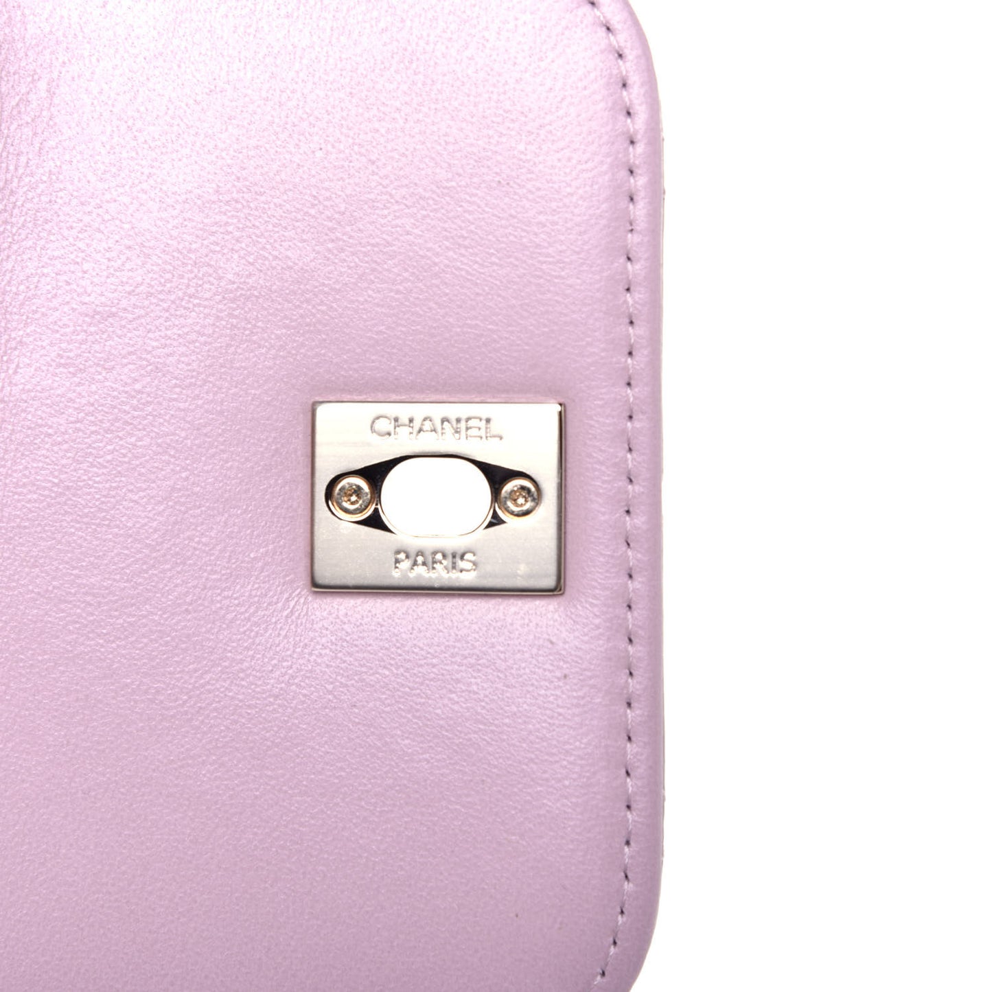 Lambskin Quilted Mini Trendy CC Clutch With Chain Light Pink
