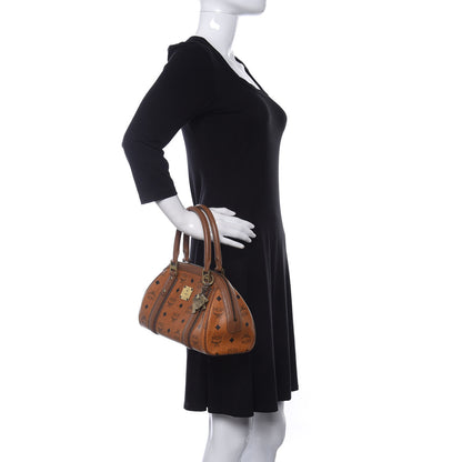 MCM Visetos Boston Bag Cognac 2 of 11