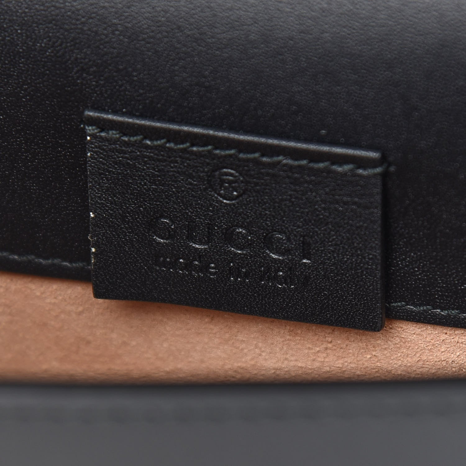 Gucci Calfskin Super Mini Sylvie Chain Shoulder Bag Black 6 of 9