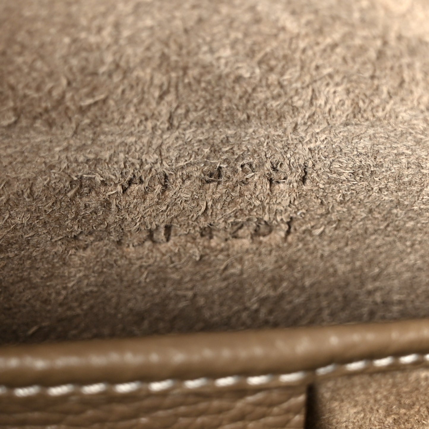 Drummed Calfskin Nano Luggage Souris