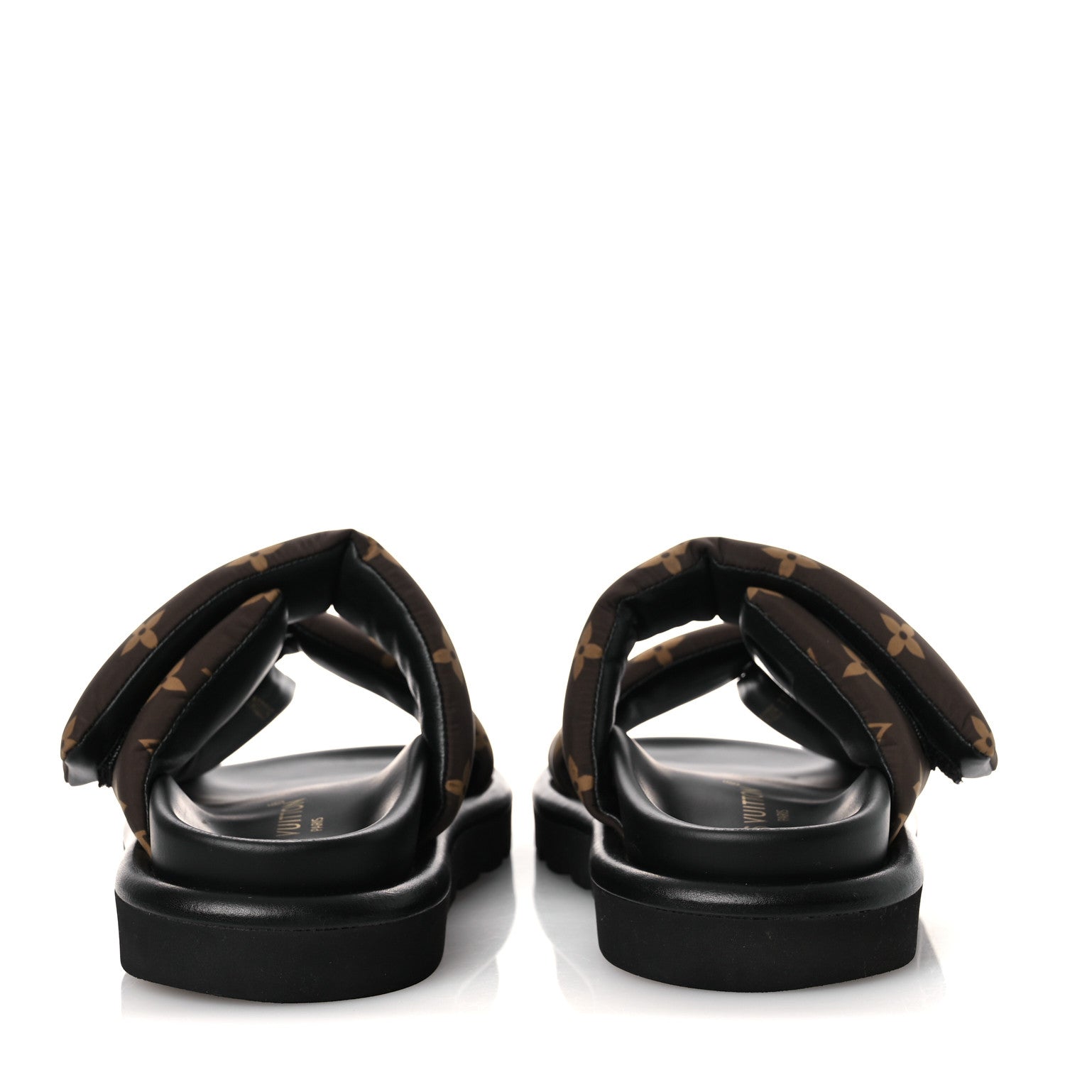 Louis Vuitton Nylon Monogram LV Pool Pillow Flat Comfort Mule 37 Cacao Brown 37 Cacao Brown 6 of 14