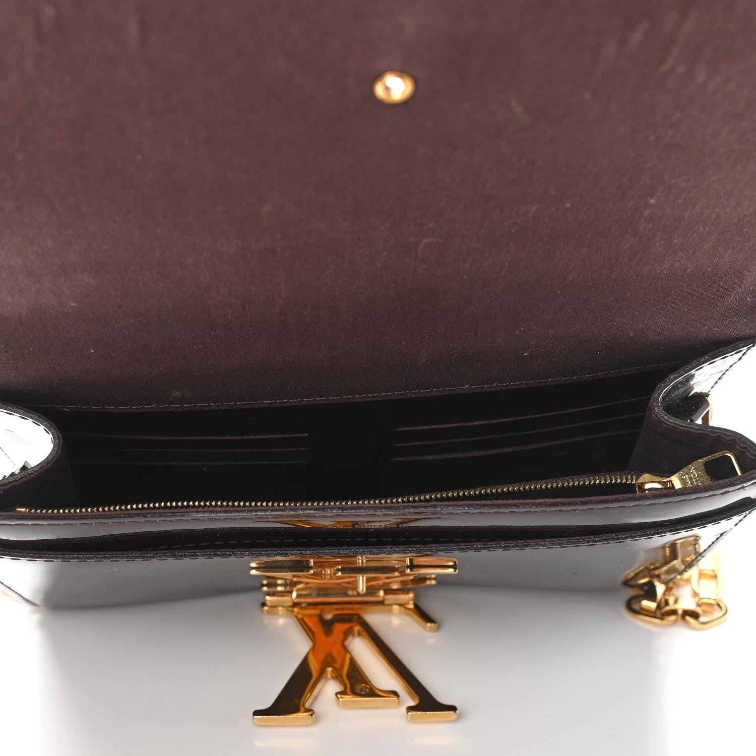 Louis Vuitton Patent Chain Louise GM Amarante 5 of 10