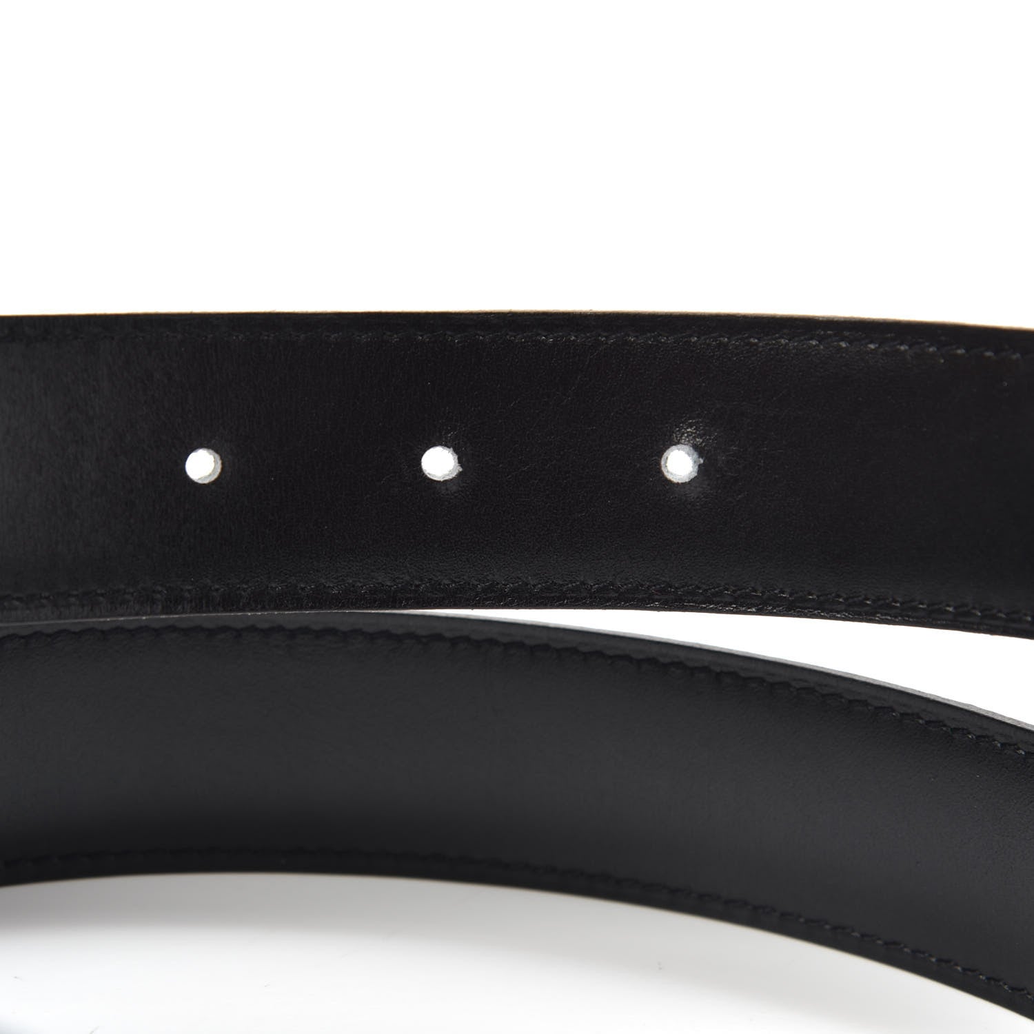 Hermes Togo Box 32mm H Belt 80 Blue Jean Black 5 of 7