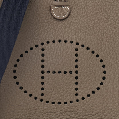 Hermes Taurillon Clemence Amazone Evelyne TPM Etoupe Bleu Indigo 8 of 11