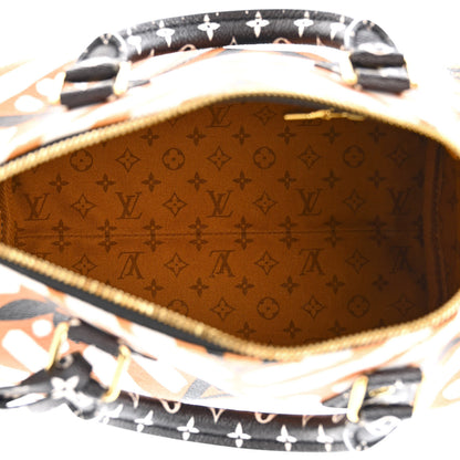 Louis Vuitton Monogram Giant Crafty Speedy Bandouliere 25 Creme Caramel 5 of 9
