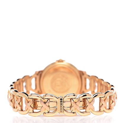 Hermes 18K Yellow Gold Diamond 26mm Ruban Quartz Watch 4 of 7