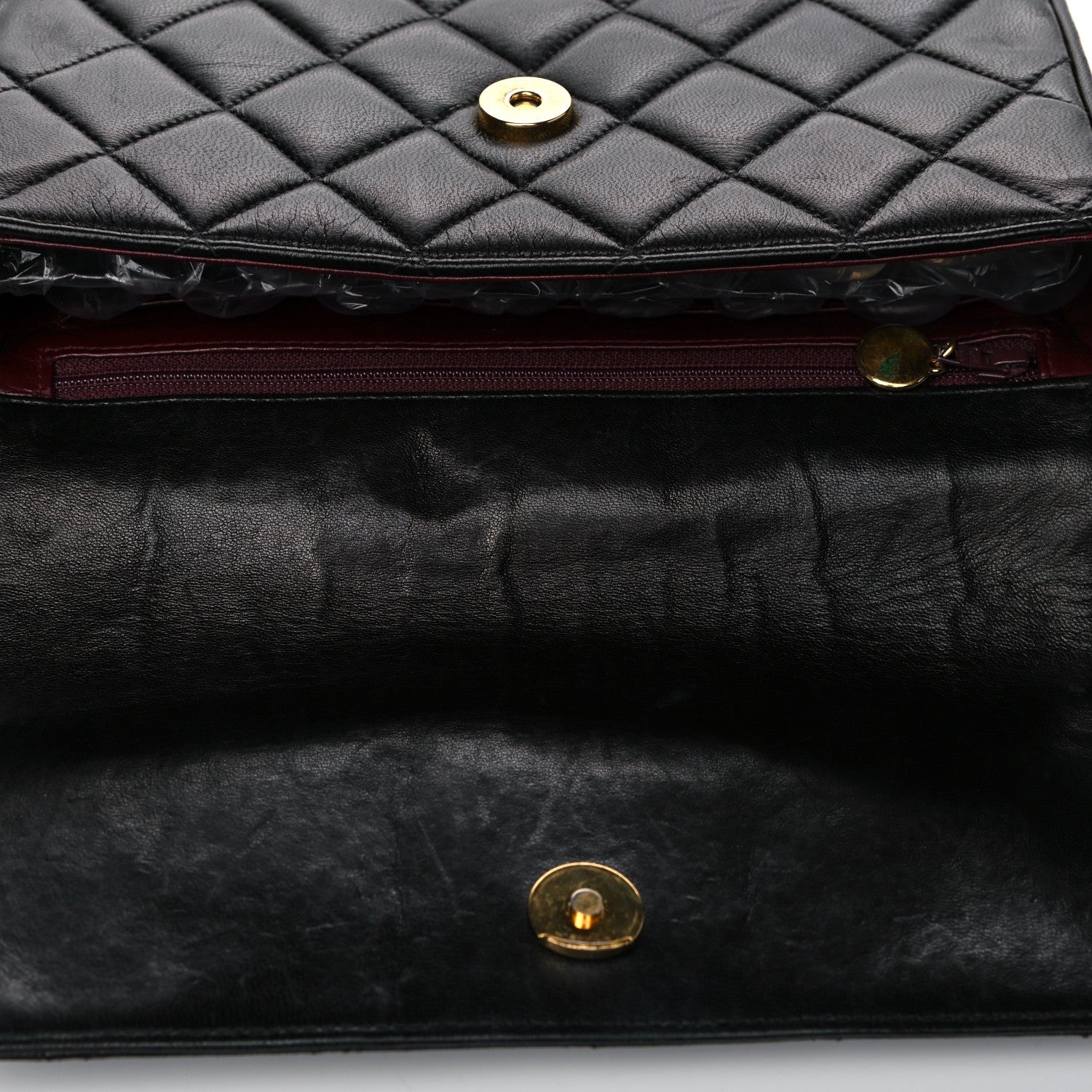 Chanel Lambskin Quilted CC Flap Shoulder Bag Black 11 of 14