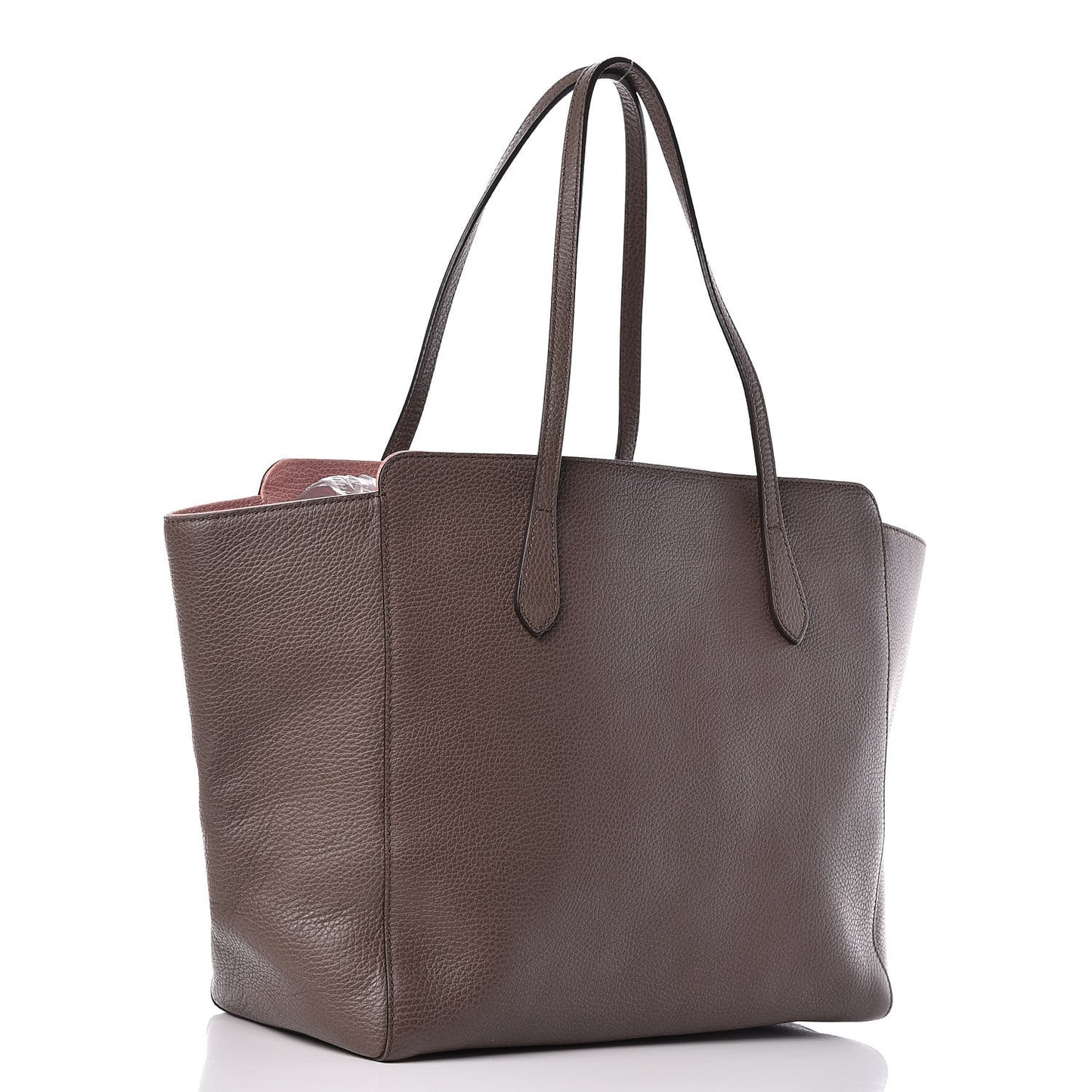 Dollar Calfskin Medium Swing Tote Grey Field Soft Pink