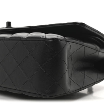 Chanel Lambskin Quilted Medium Double Flap So Black 10 of 10