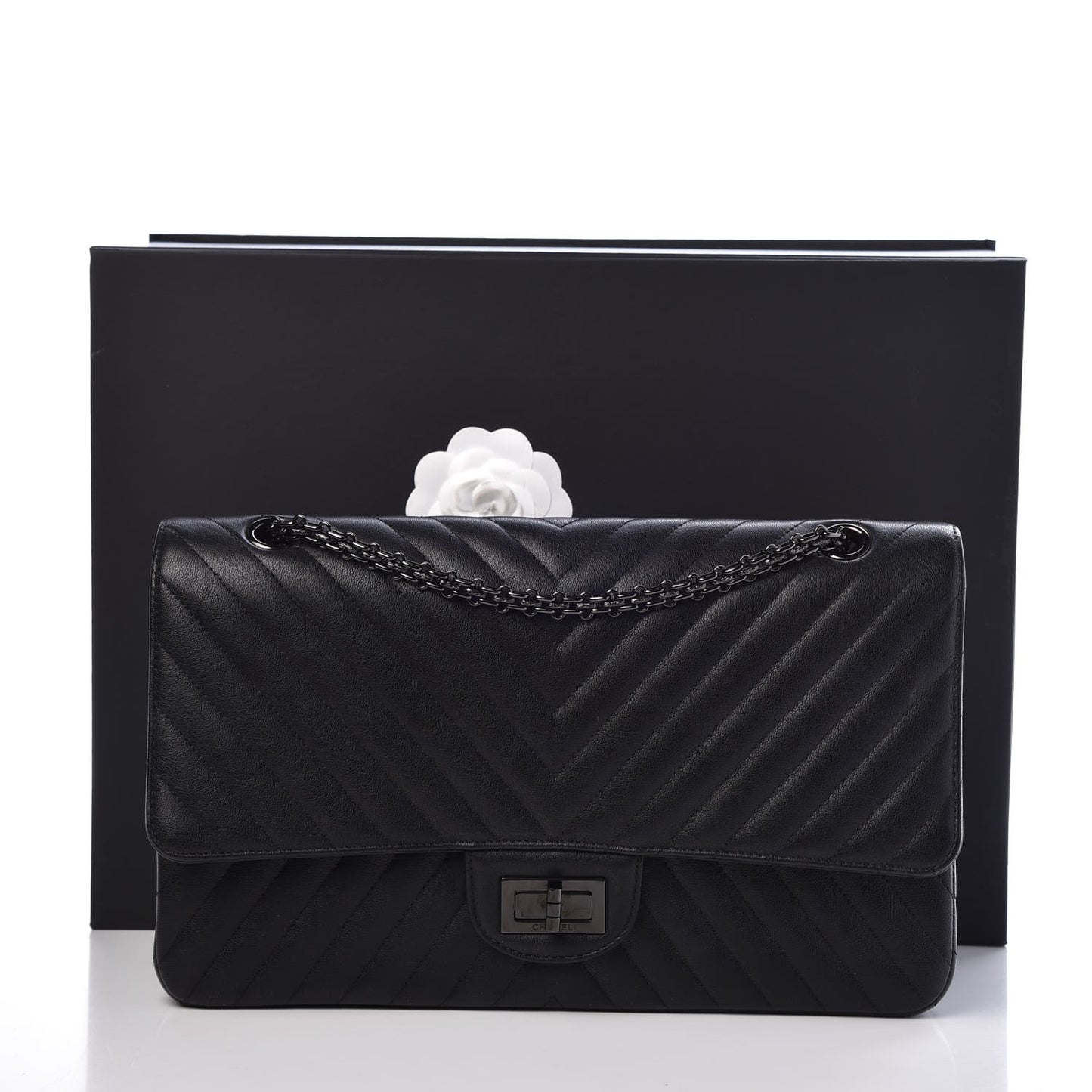 Sheepskin Chevron Quilted 2.55 Reissue 227 Flap So Black