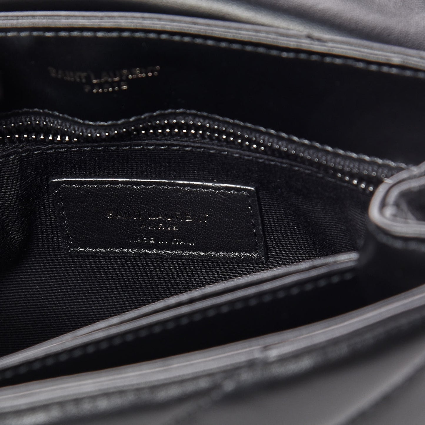 Calfskin Y Quilted Monogram Toy Loulou Crossbody Bag Black