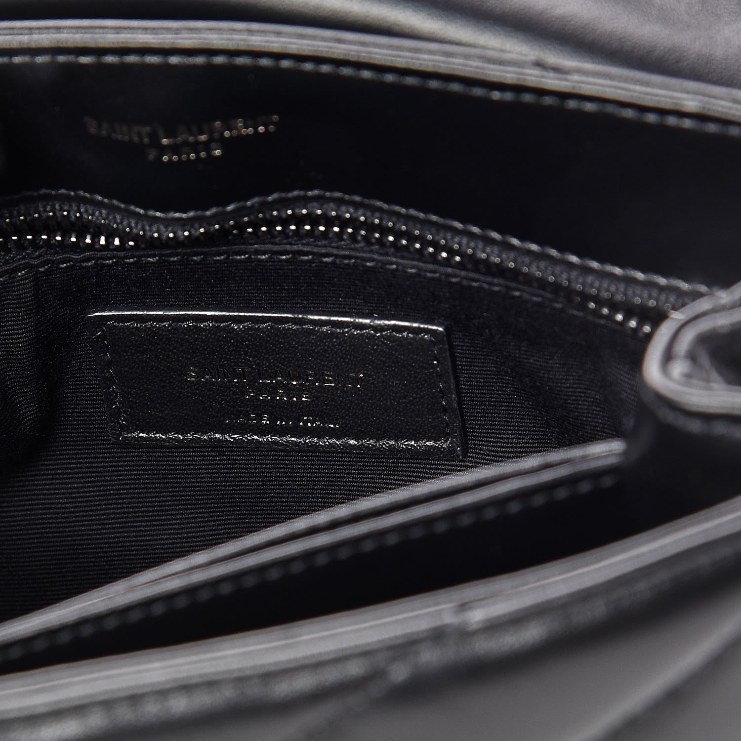 Saint Laurent Calfskin Y Quilted Monogram Toy Loulou Crossbody Bag Black 9 of 12
