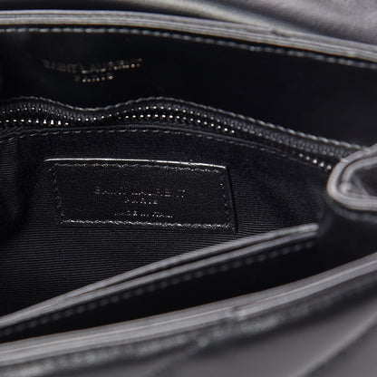 Saint Laurent Calfskin Y Quilted Monogram Toy Loulou Crossbody Bag Black 9 of 12