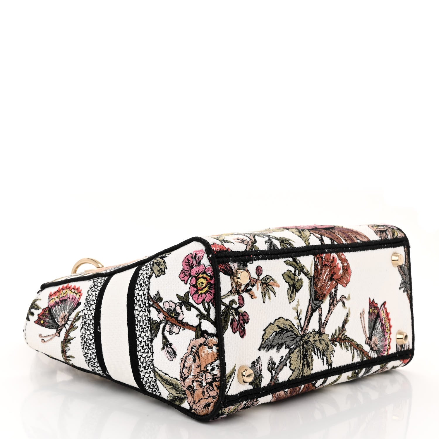 Christian Dior Canvas Embroidered Jardin Botanique Medium Lady D-Lite White Multicolor 4 of 11