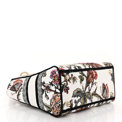 Christian Dior Canvas Embroidered Jardin Botanique Medium Lady D-Lite White Multicolor 4 of 11