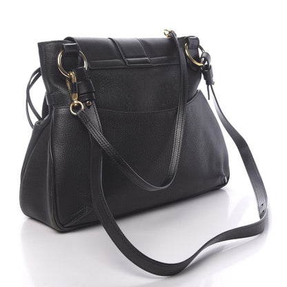 Chloe Grained Lambskin Calfskin Medium Lexa Shoulder Bag Black 3 of 13